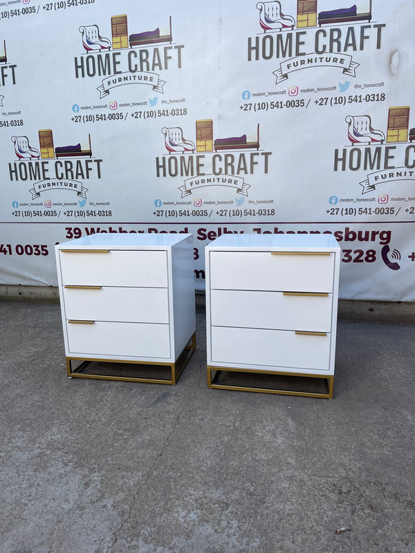 Mfundo - 3 Drawer Pedestals - With Flat Handles