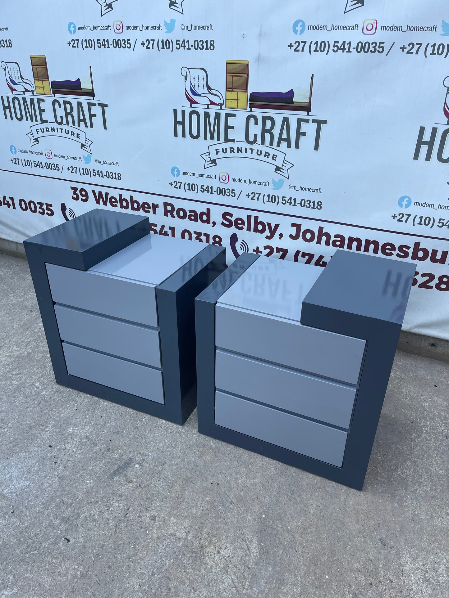 Tumi- 3 Drawer Pedestals x 2 (Wood Cover)