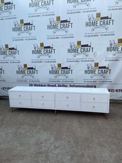 8 Drawer Tv Stand (With Lines Design)