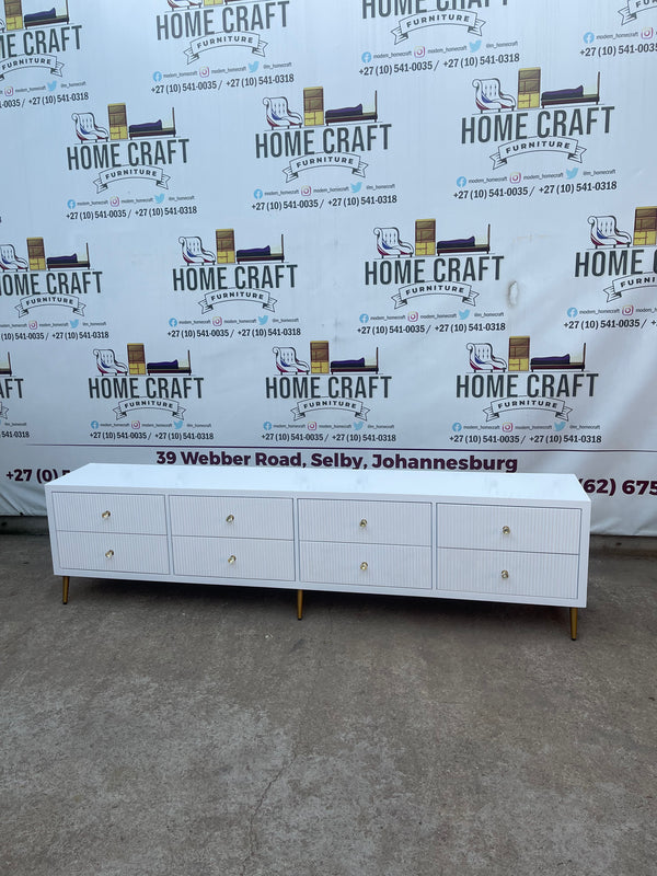 8 Drawer Tv Stand (With Lines Design)