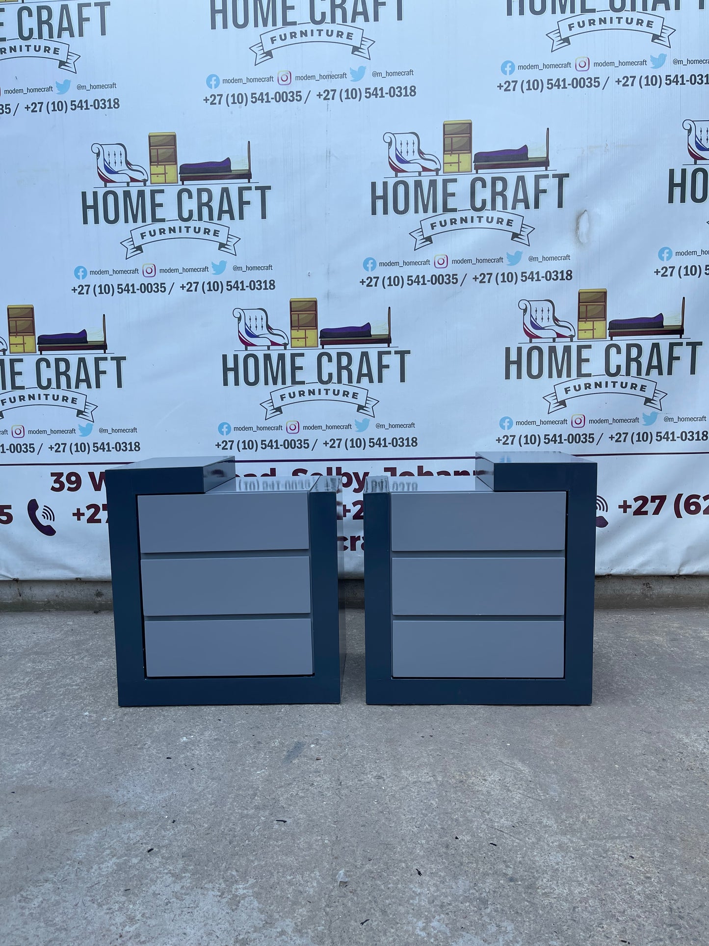 Tumi- 3 Drawer Pedestals x 2 (Wood Cover)