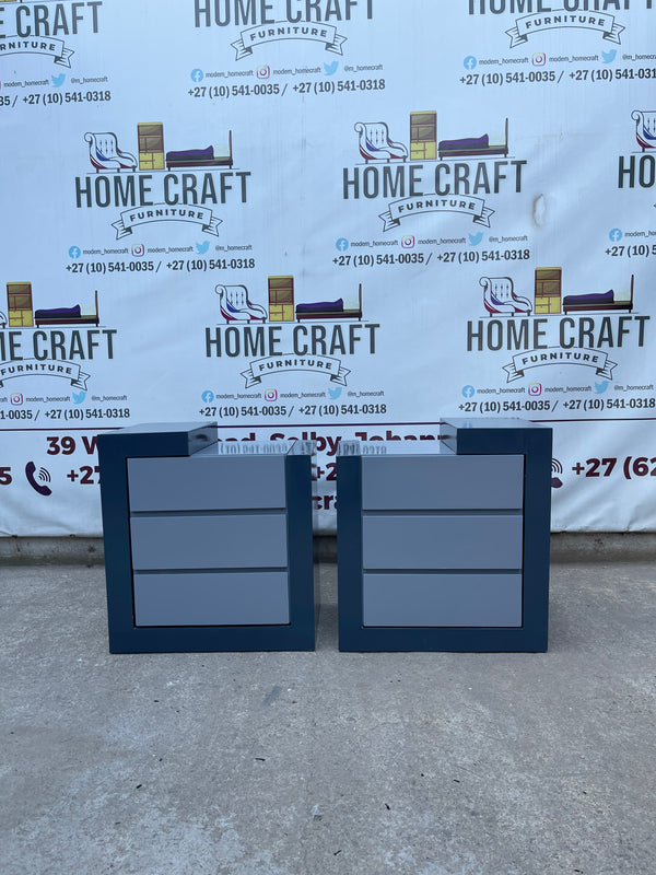 Tumi- 3 Drawer Pedestals x 2 (Wood Cover)